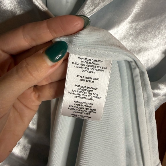 Equipment Femme Ice Blue Women’s XS Crushed Velvet Blouse Silk Blend - Picture 5 of 7